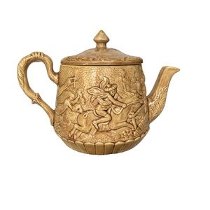 Vintage Tam O’Shanter Ceramic Teapot Witch And Tavern Decorative Signed